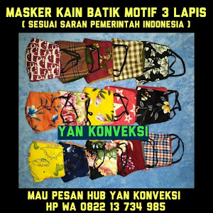 MASKER KAIN BATIK 3 LAPIS