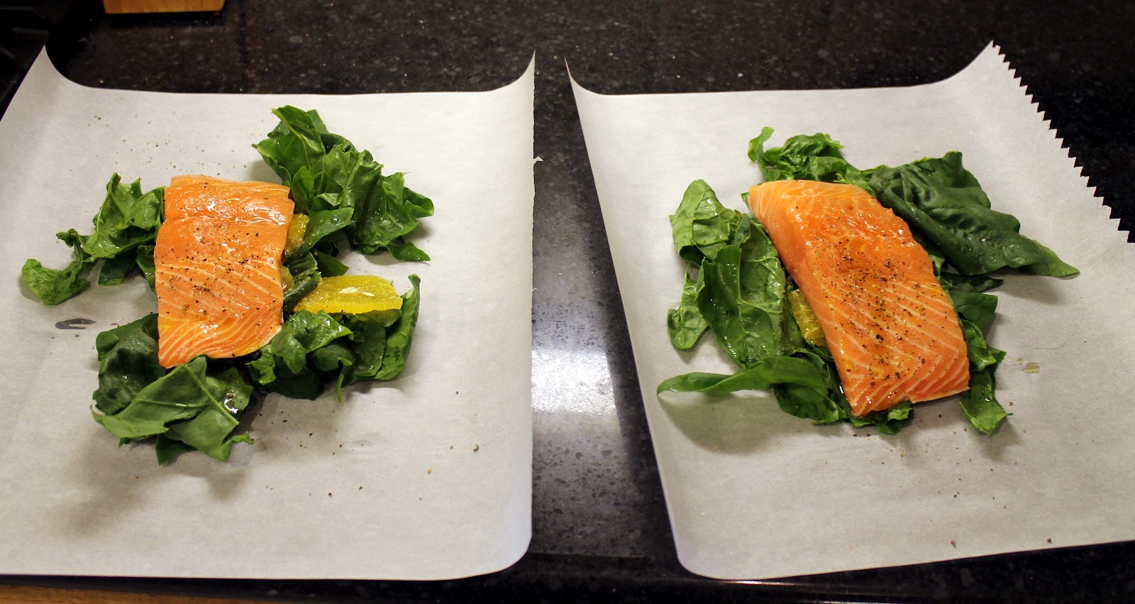 Culinary Affections Salmon In Parchment With Polenta Yum!