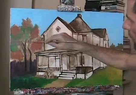 Old House Oil Sketch