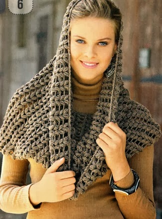 Bufanda Circular a Crochet con patrón. *****************************. ***************************