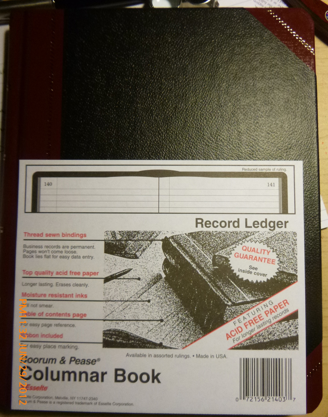 Pens Paper Inks...Whatever! Esselte Single Column Record Book