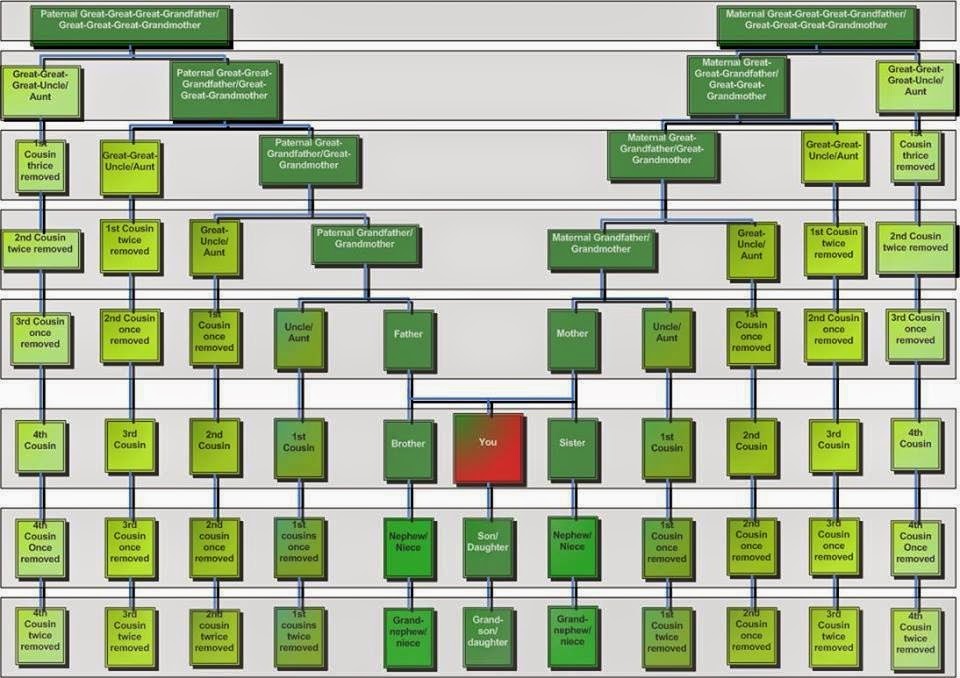 Genealogy Cousin Chart