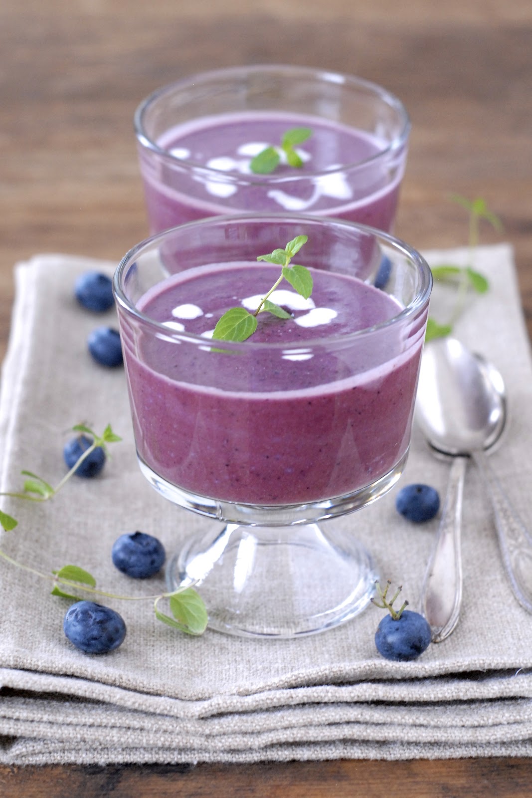 Recipe Redux Chilled Blueberry Soup with Mint Kumquat