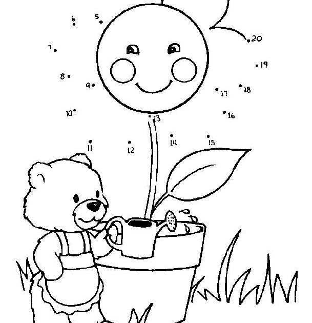 Educar en un mundo pequeño: Sigue los puntos y colorea