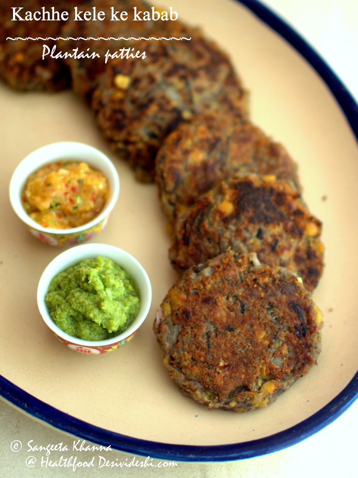 kachhe kele ke kabab raw plantain patties vegetarian kababs