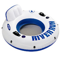 intex river run inflatable tube cup holders