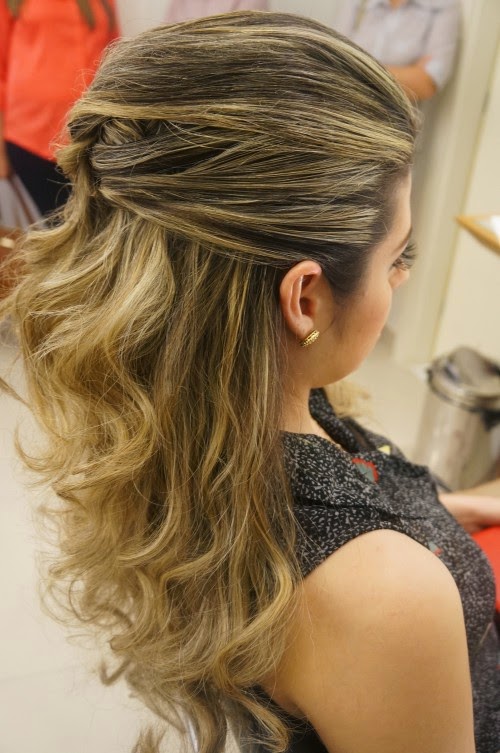 penteado de festa semi preso