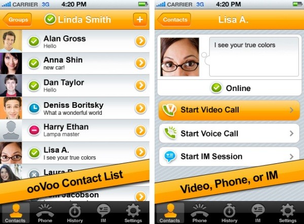 ooVoo releases its webcam wares to iOS