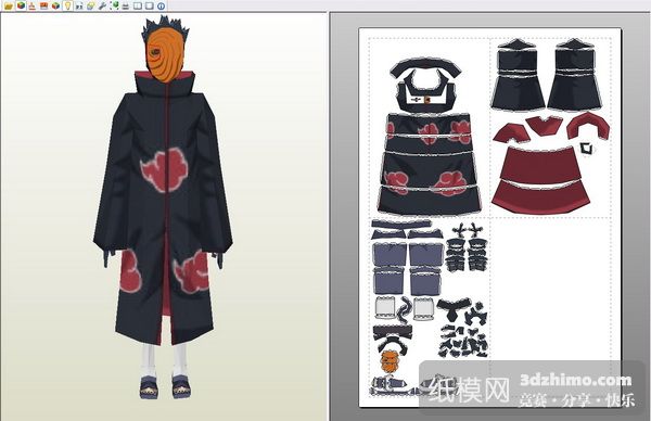 naruto tobi papercraft
