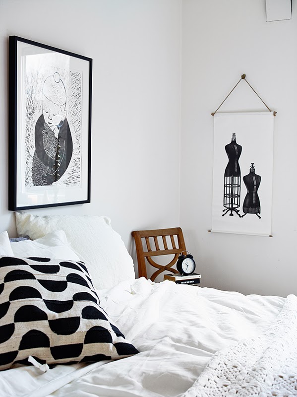 Inspiración y cálidez de un dormitorio blanco y negro | Boho Deco Chic