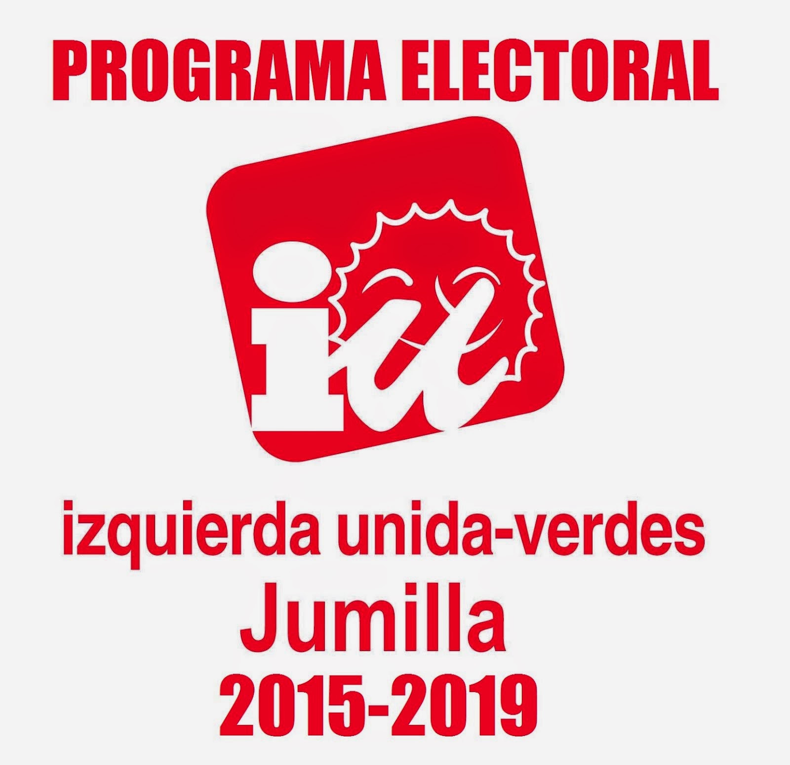 Programa Electoral IU Los Verdes Jumilla 2015-2019