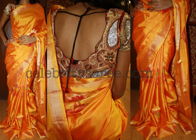 Wedding Blouse with Uppada Silk Sari