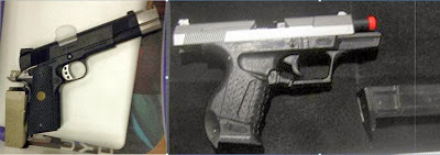 Airsoft Guns Discovered at (L-R) JFK & BOI