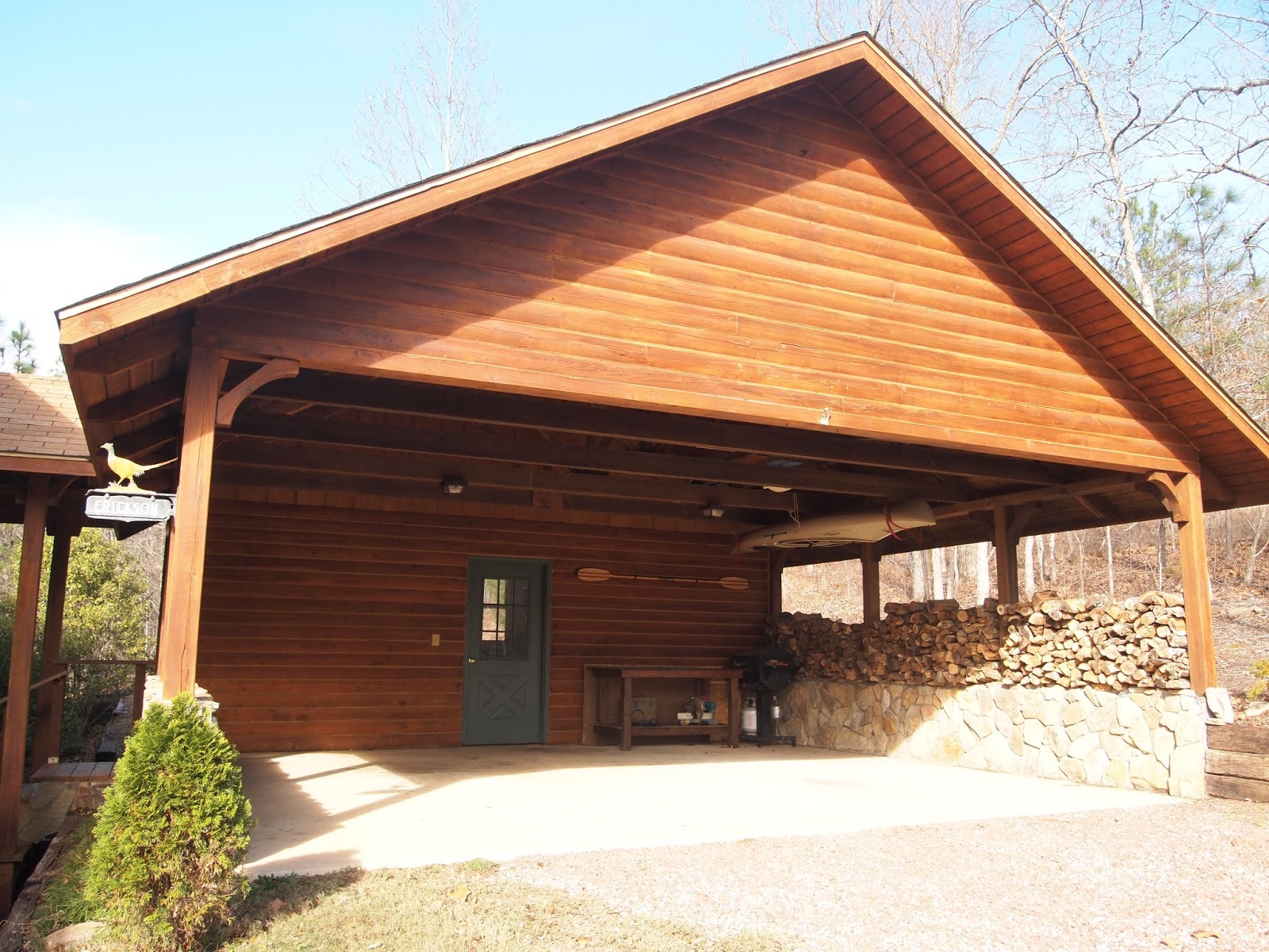 For Sale Cypress Log Home The Carport