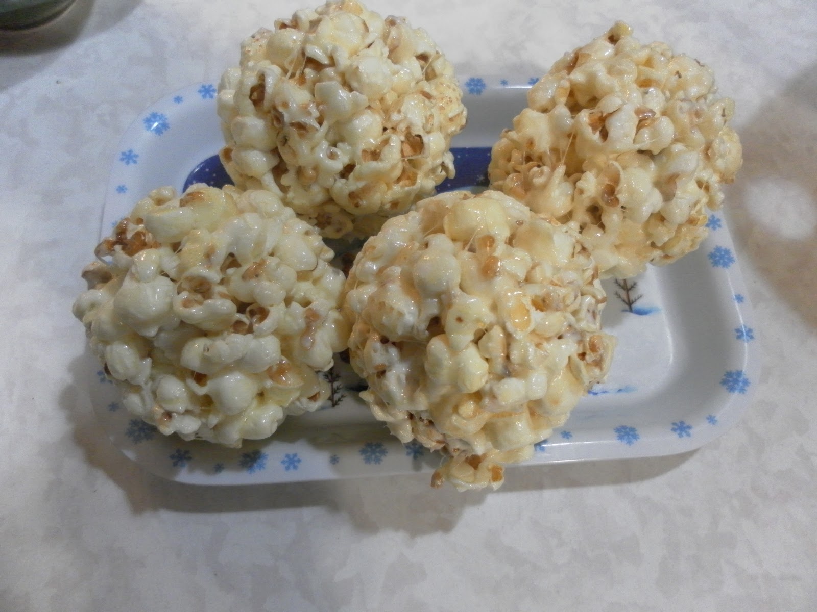 Nine for Dinner Marshmallow Popcorn Balls