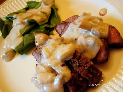 homemade mushroom sauce for steak