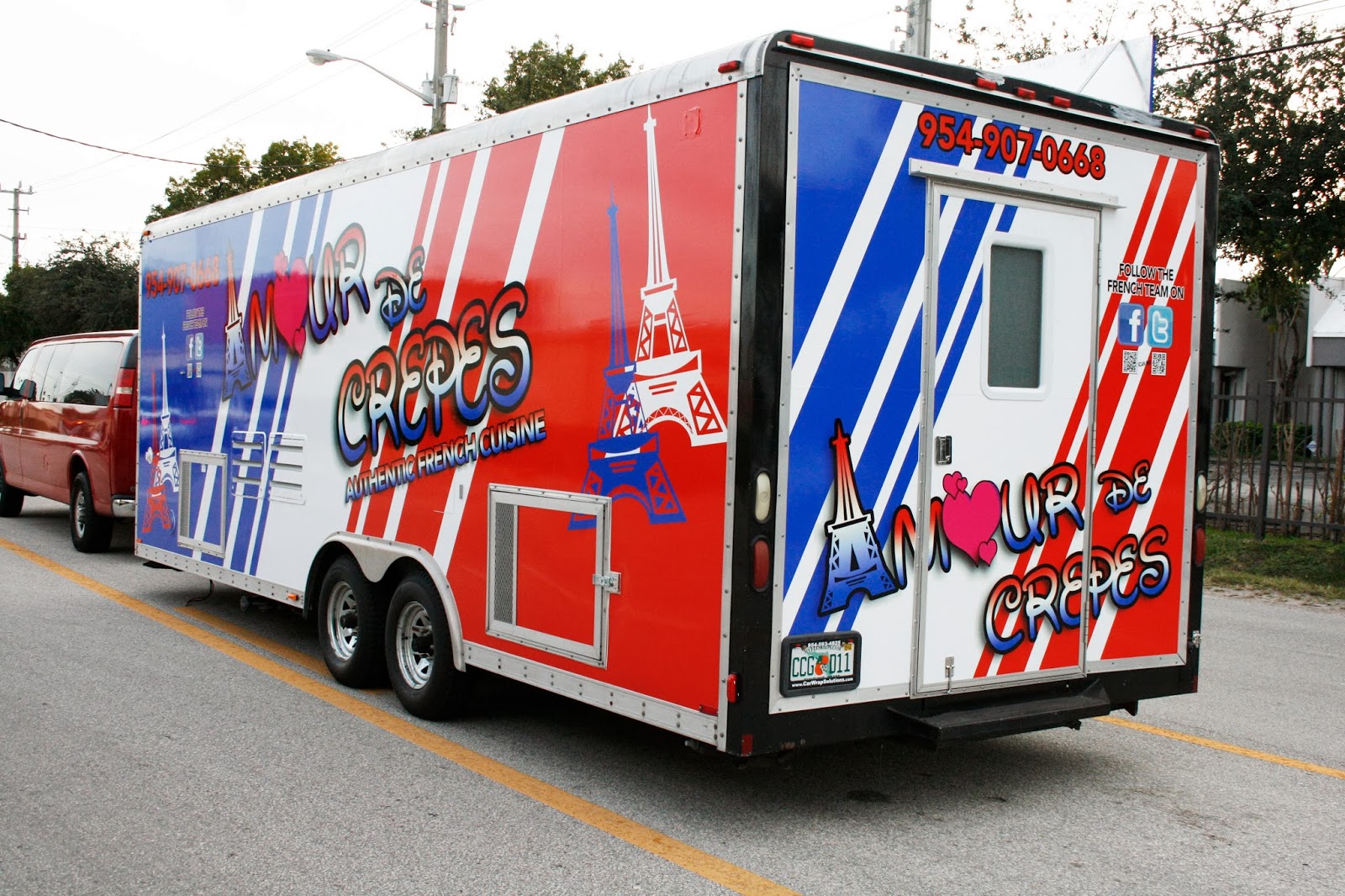 Food Truck Concession Trailer Vinyl Wrap Fort Lauderdale Florida