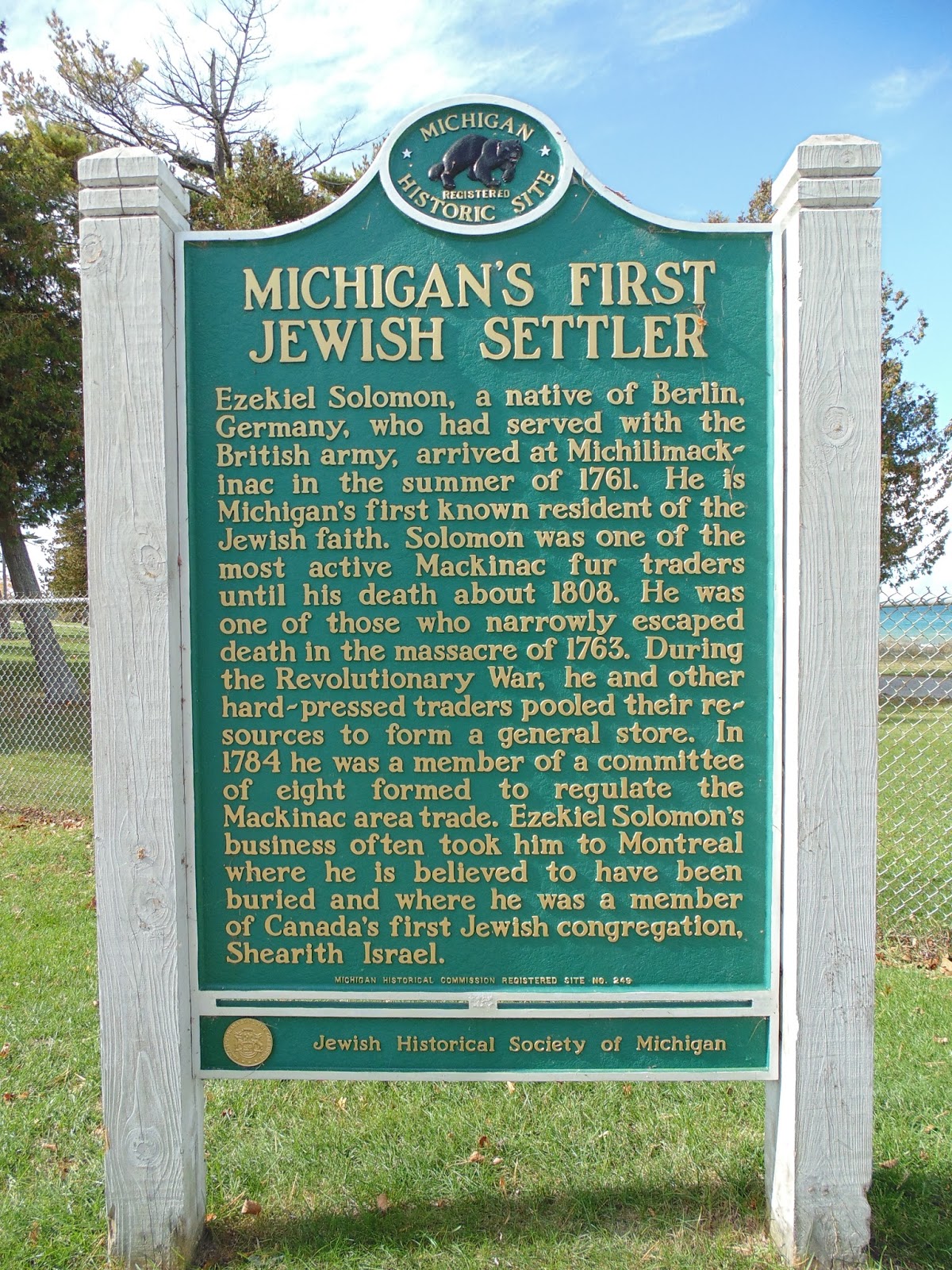 Colonial Quills Michigan's First Jewish Settler
