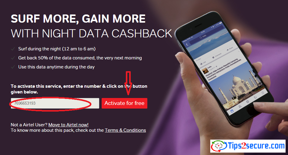 Airtel Free 50 Night Data Cashback Activate Now!