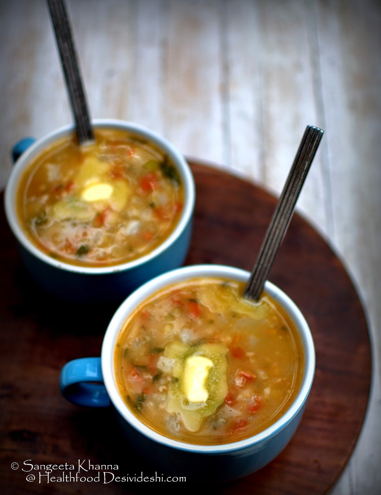 soup dinners | chunky turnip soup recipe with tomatoes and peas