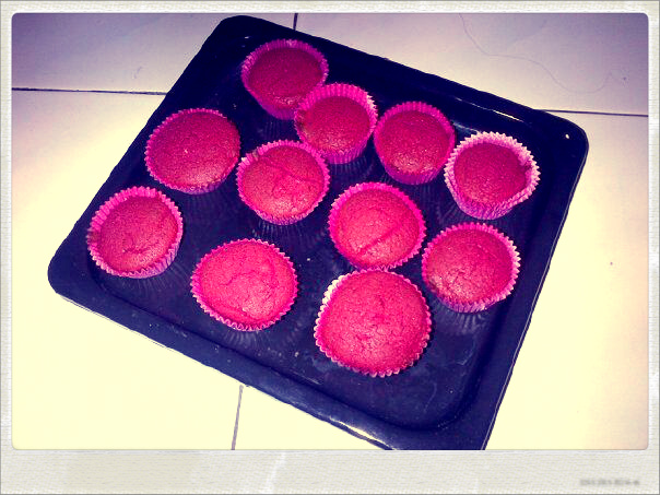 zurianiyusof My First Attempt At Baking Red Velvet Cupcakes.