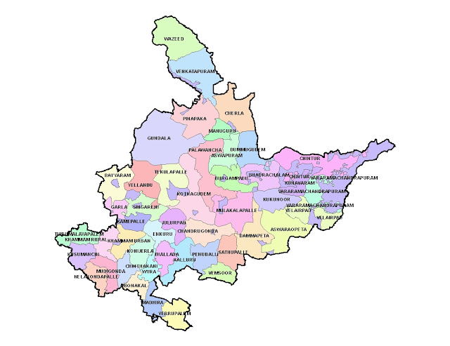 Old Khammam District Map Ap Heritage: Khammam