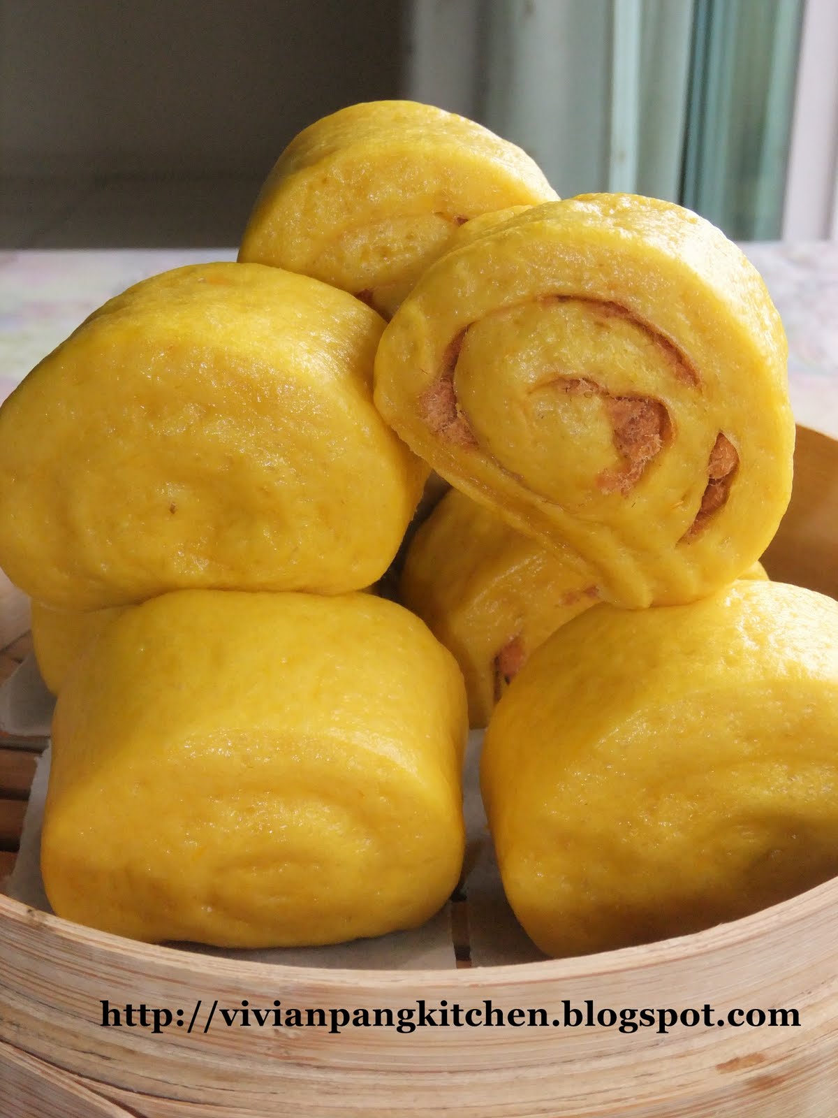Vivian Pang Kitchen Pumpkin Mantou Straight Dough Method Pumpkin 3