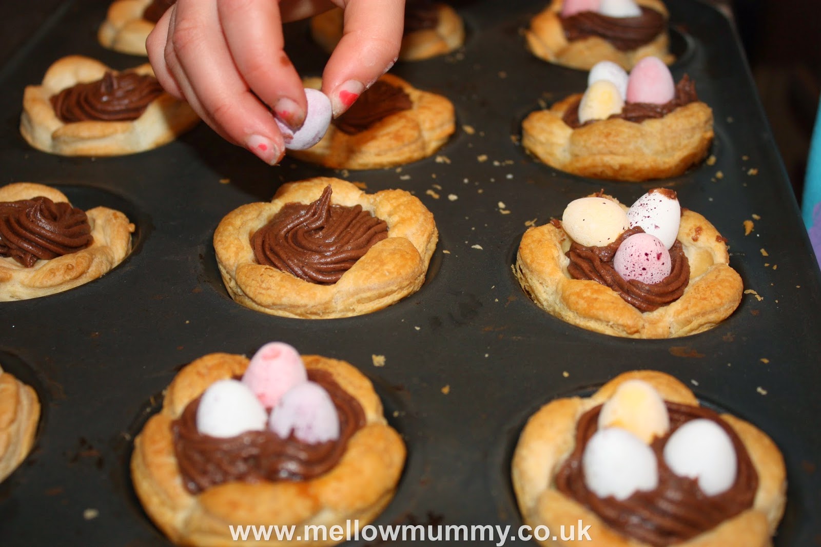 Mellow Mummy Cooking with Kids Puff Pastry Easter Nests Recipe