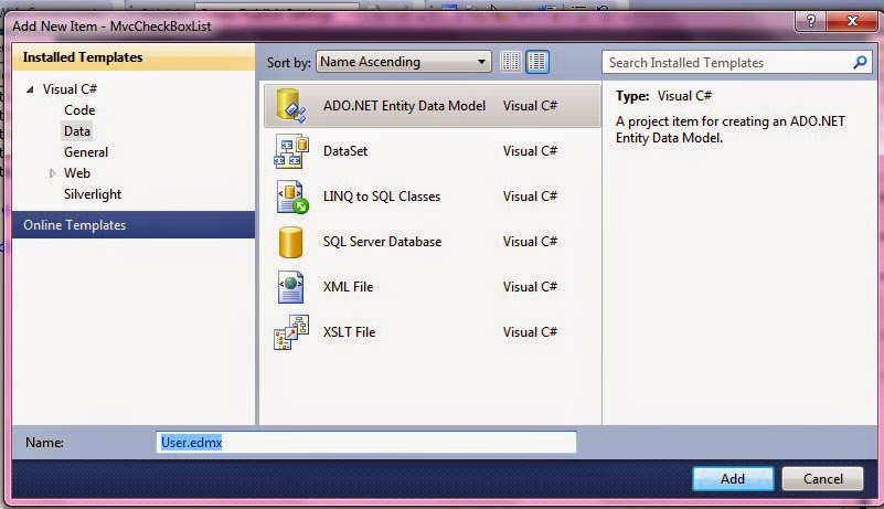 What is edmx file in mvc java