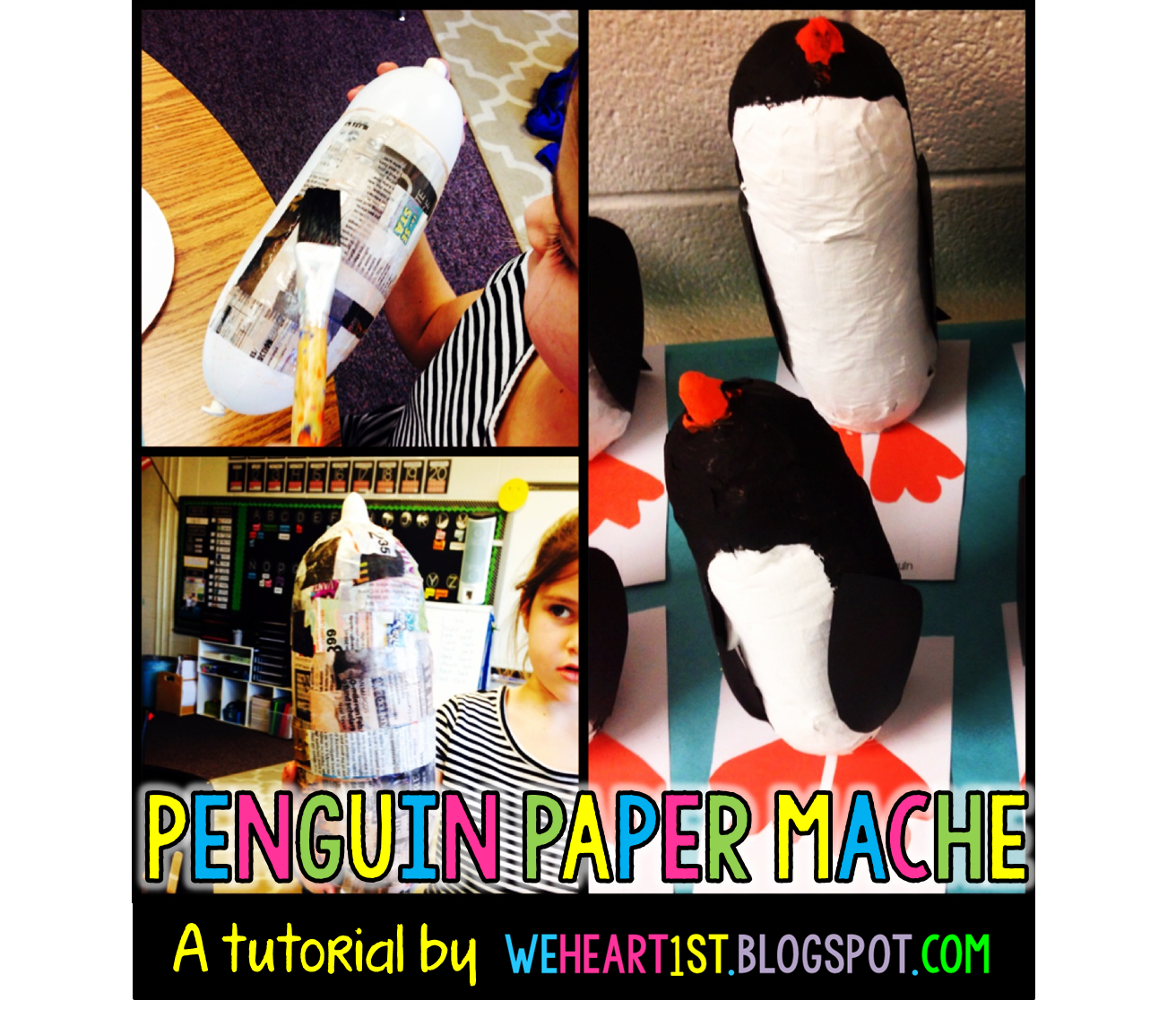 We Heart 1st Penguin Paper Mache Tutorial