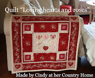 Quilt "Loving hearts and roses"