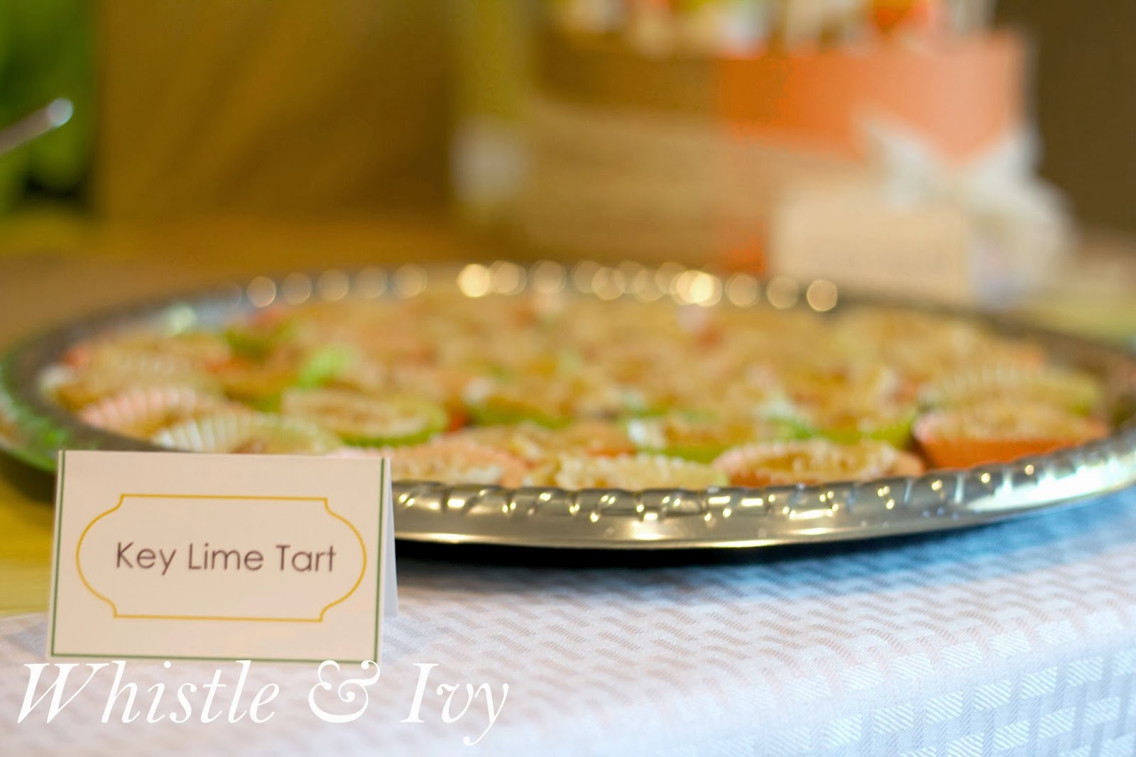 Citrus Baby Shower Whistle and Ivy