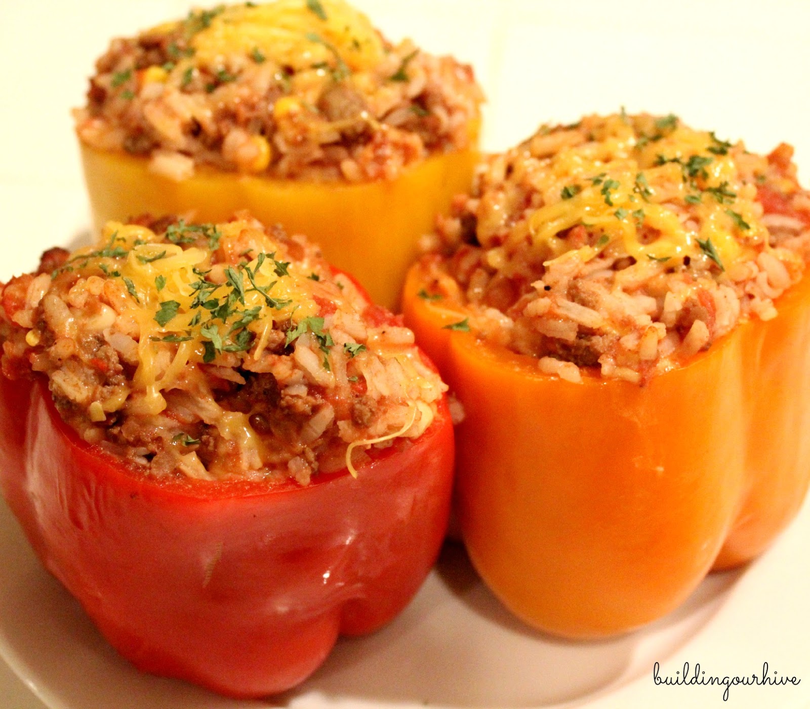 Building Our Hive Fall Stuffed Peppers