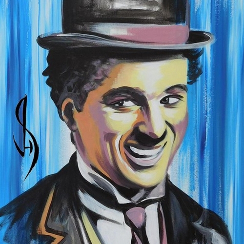 11-Charlie-Chaplin-Jonathan-Harris-Celebrity-Paintings-Images-and-Videos-www-designstack-co