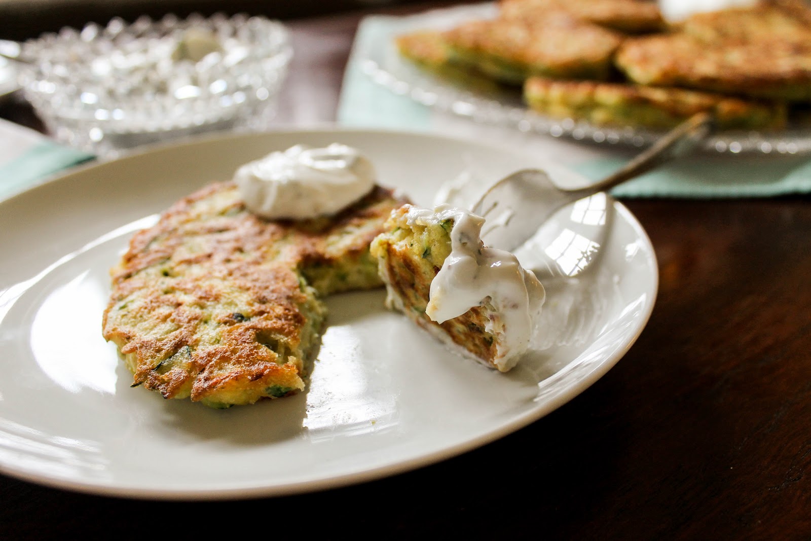 The Quixotic Table Savory Zucchini Pancakes