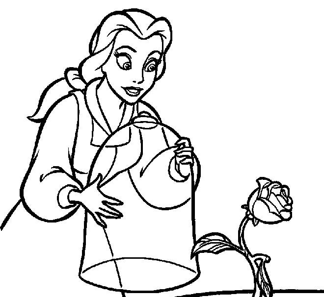 Belle Coloring Page Belle Coloring Page