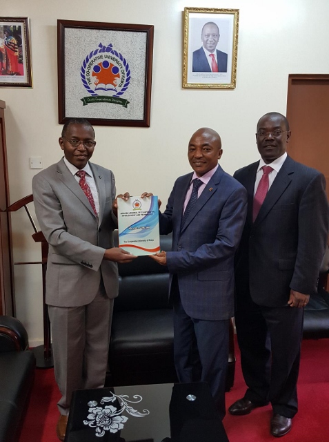 Richard Muteti Meeting the Vice Chancellor of the Co-operative University of Kenya