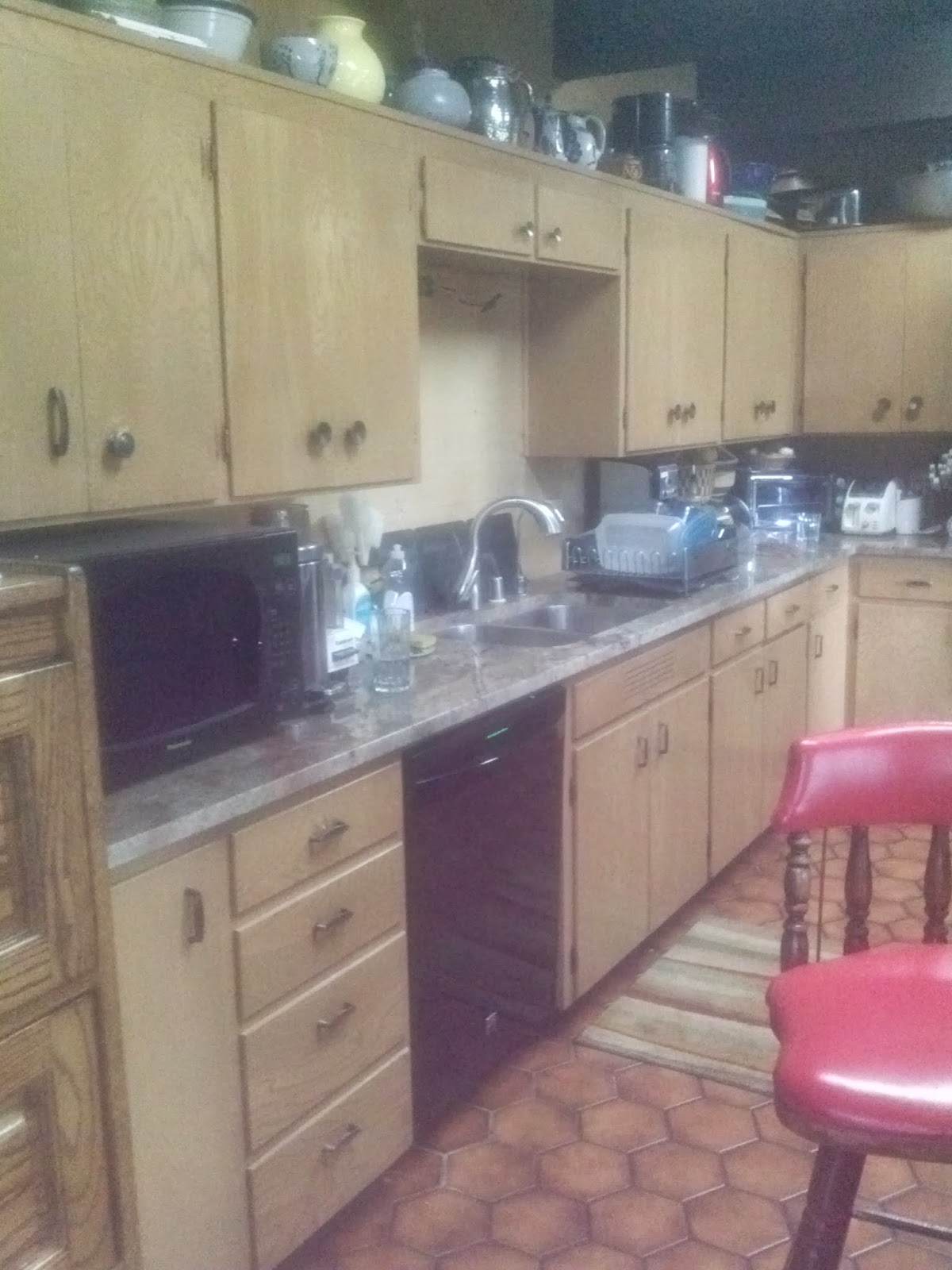 Reloved Rubbish Primer Red Chalk Paint Kitchen Cabinets