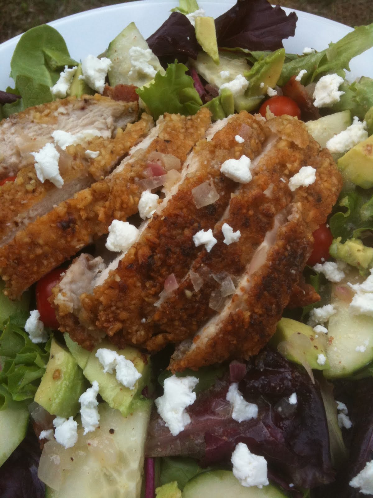 Baking and Eggs Walnut & ParmesanCrusted Chicken Salad