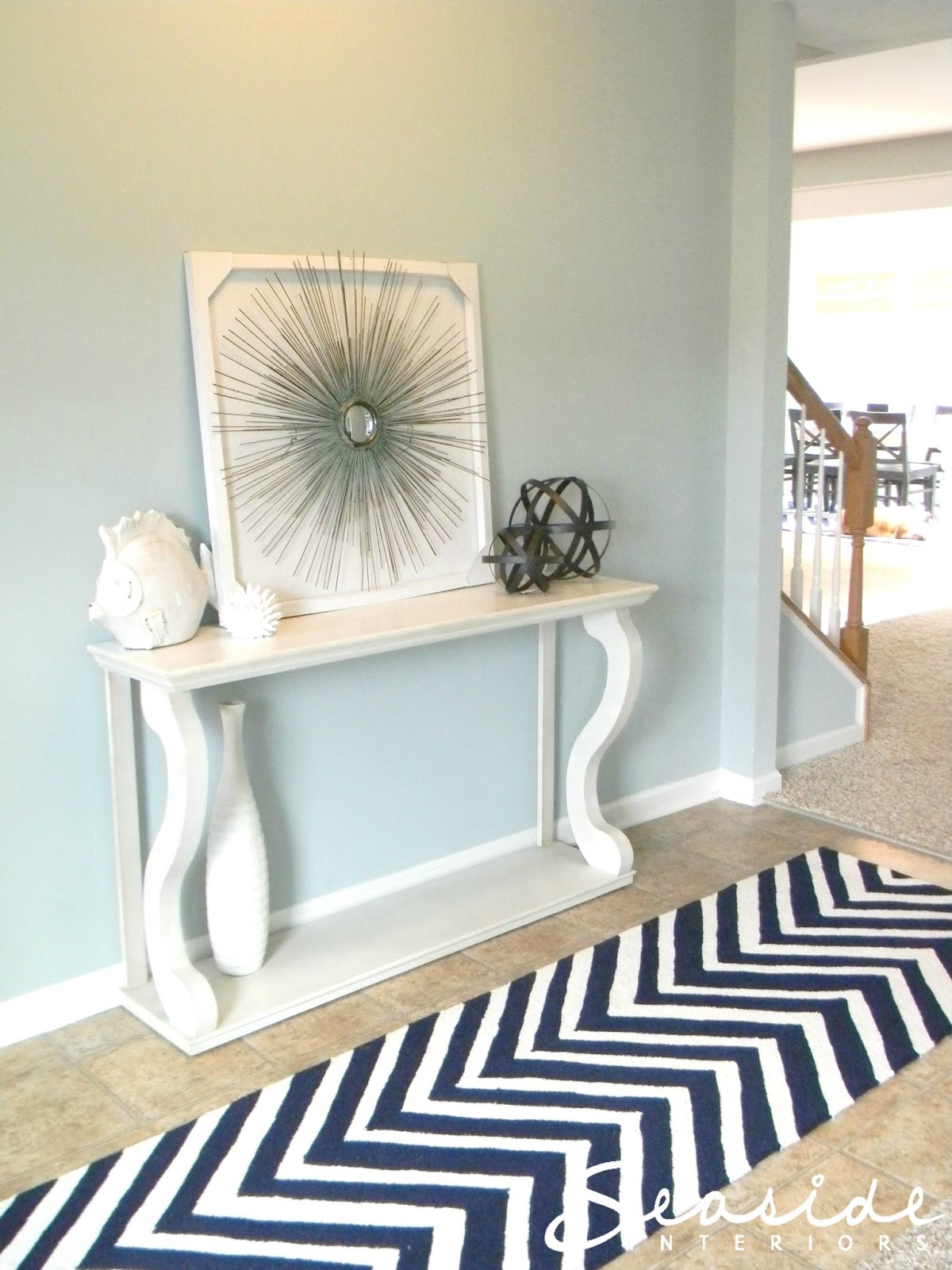 Seaside Interiors Navy and White Chevron Rugs Arrived!!!