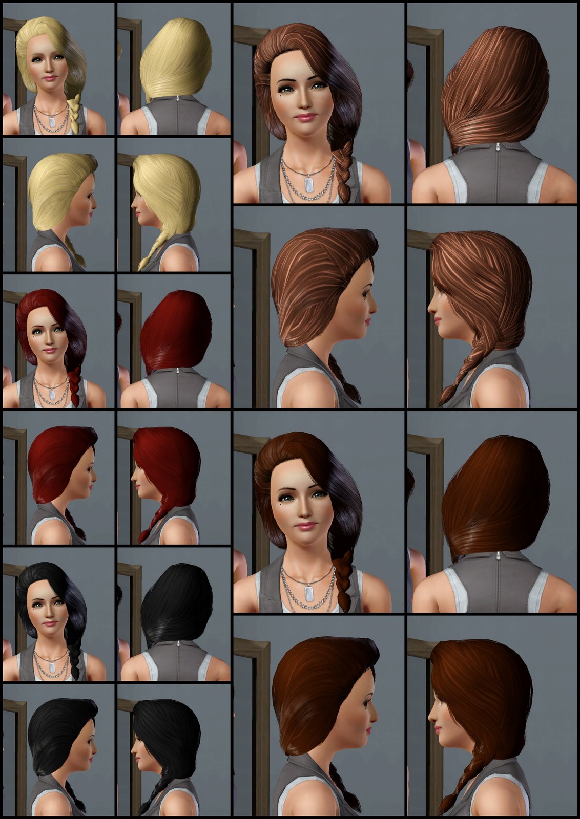 The Sims 3 Store Hair Showroom Over The Shoulder Braid