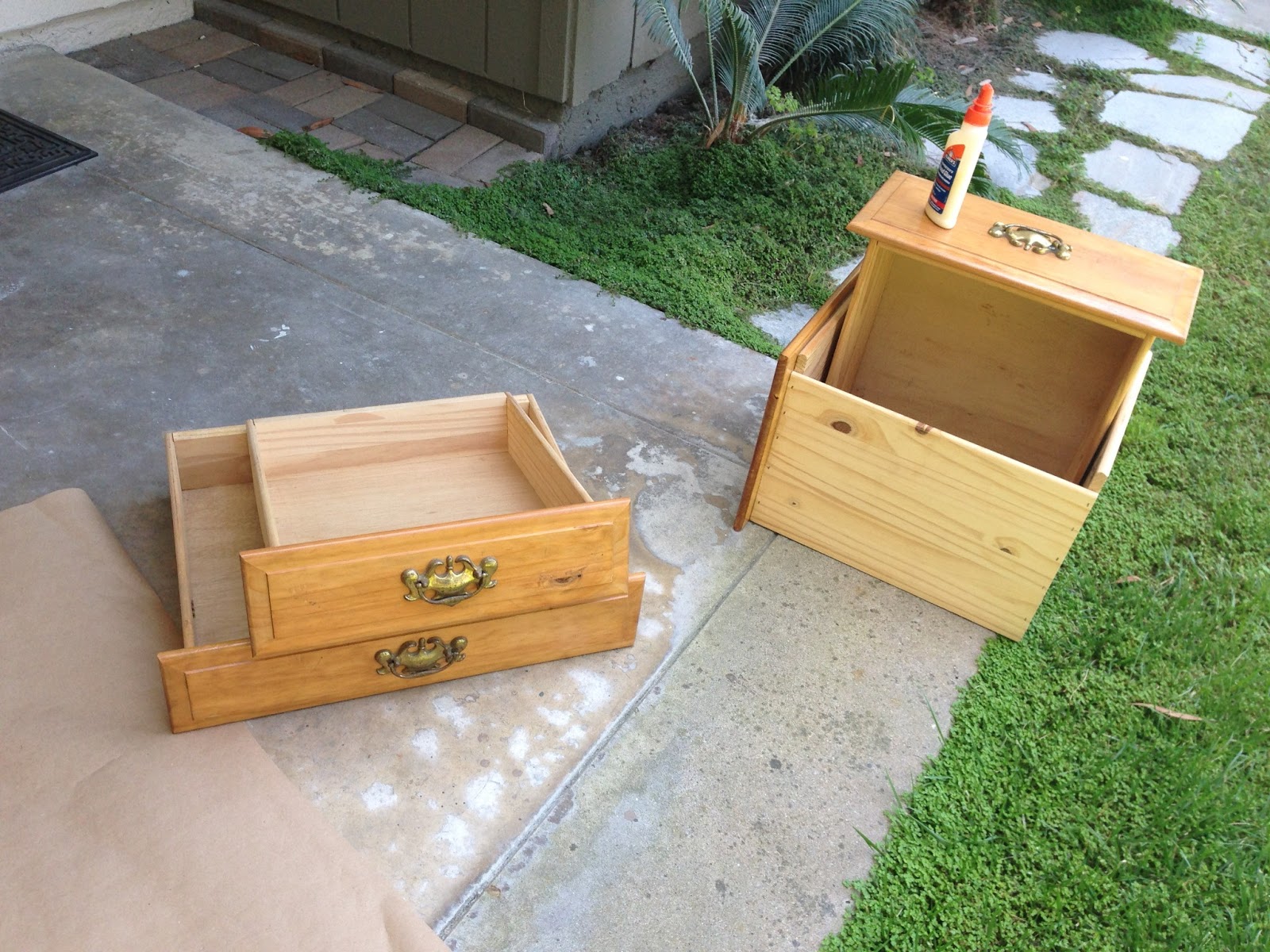 The Framed Lady Wooden Desk Renovation White desk with stained top