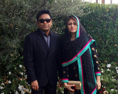 A R Rahman & Saira Banu attend 55th Annual Grammy Awards