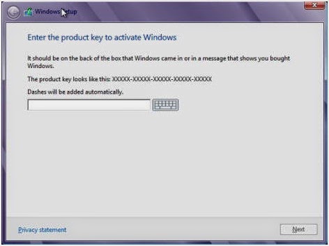 Memasukkan kode aktivasi windows 8 Memasukkan kode aktivasi windows 8