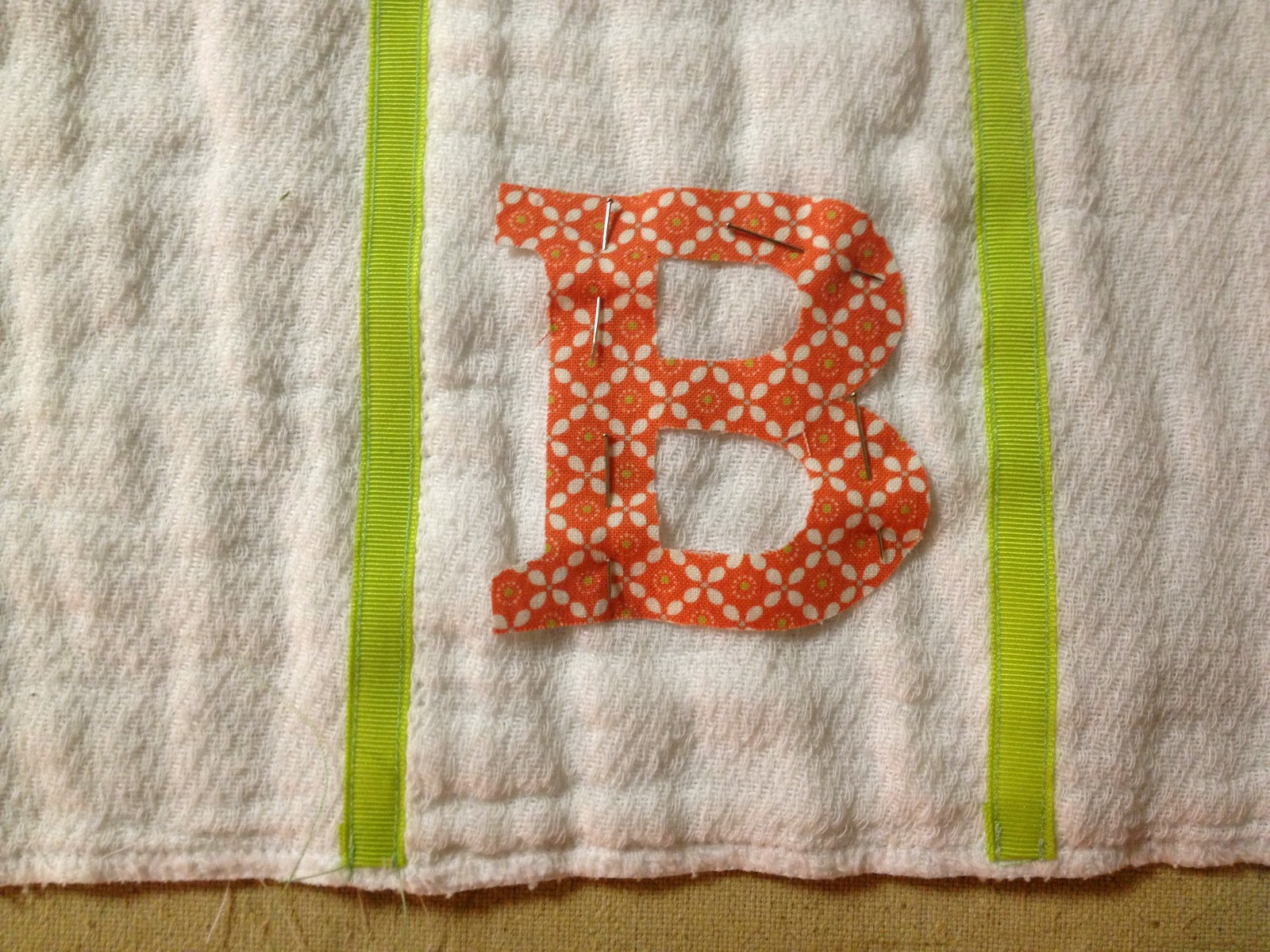 That's My Letter "A" is for Applique Burp Cloths