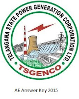 TSGENCO Solved Question Paper TSGENCO Solved Question Paper