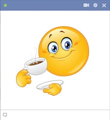 Coffee emoticon Coffee Smiley for Facebook