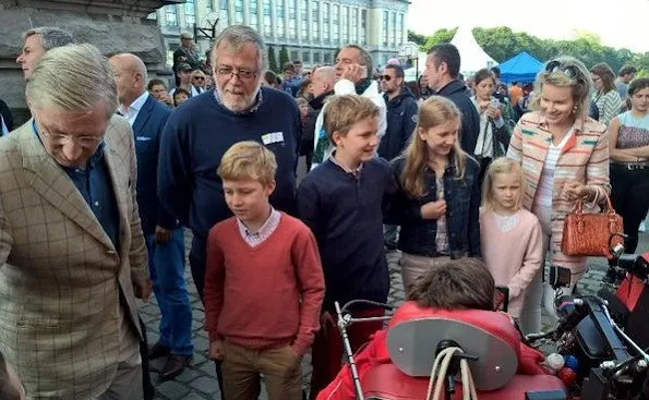 Queen Mathilde of Belgium and King Philippe-Filip of Belgium, Crown Princess Elisabeth, Prince Emmanuel, Princess Eleonore, Prince Gabriel 