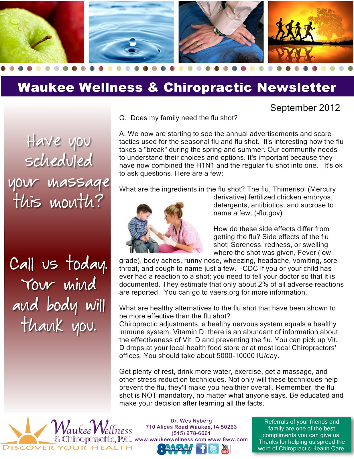 Waukee Wellness Healthy Living Blog September Newsletter
