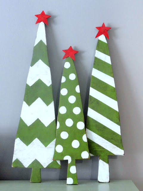 Kayboo Creations: Wooden Christmas Trees